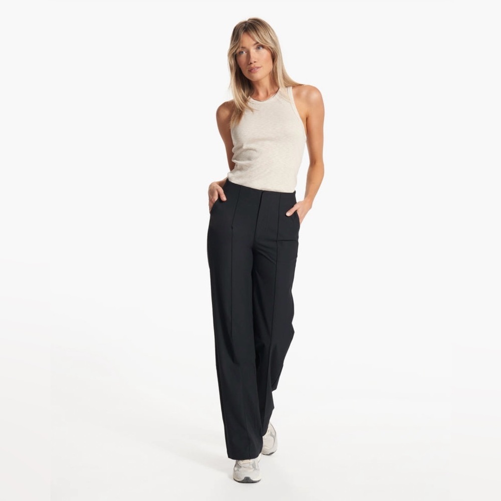 NWT Vuori Womens VersaLife™ Meta Wideleg Tailored Pant Black - Picture 9 of 10